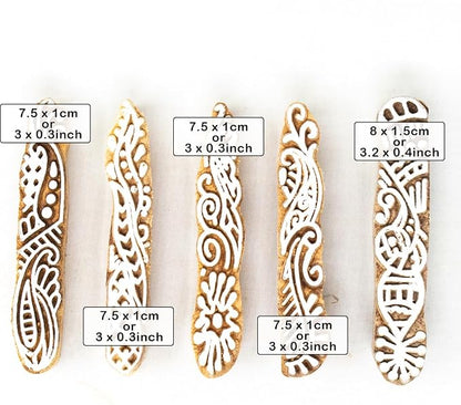 Hashcart Wooden Indian Traditional Design Printing Stamps/Blocks - Image 4