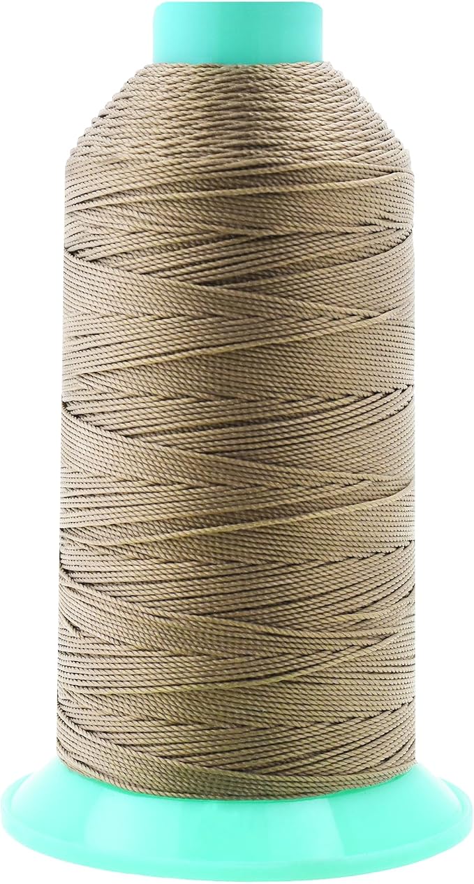 Mandala Crafts Bonded Nylon Thread Dark Beige Heavy Duty Sewing Threads by MandalaCrafts