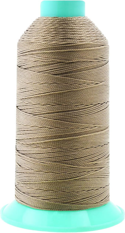 Mandala Crafts Bonded Nylon Thread Dark Beige Heavy Duty Sewing Threads by MandalaCrafts