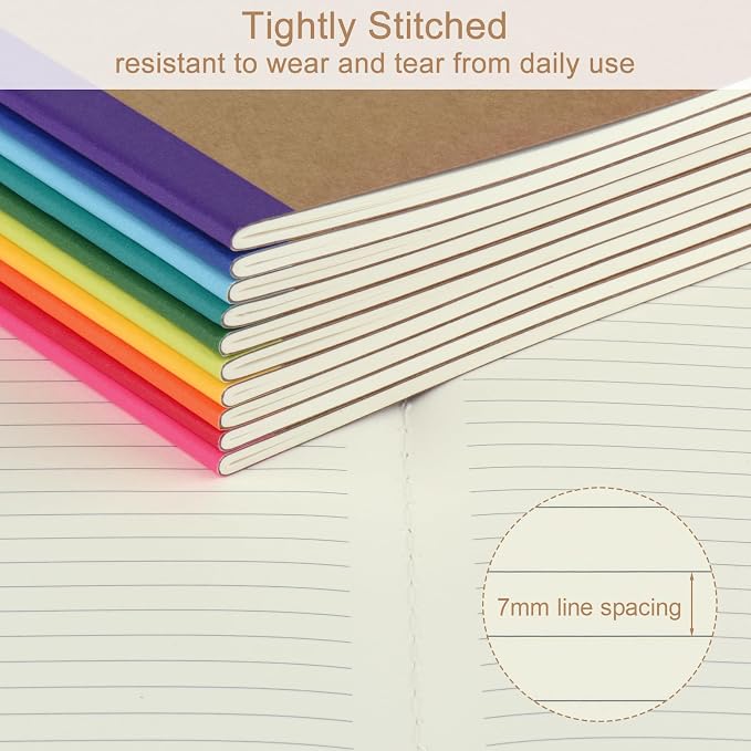 ZCZN Composition Notebooks Bulk, A5 Kraft Cover Lined Journals - Image 6