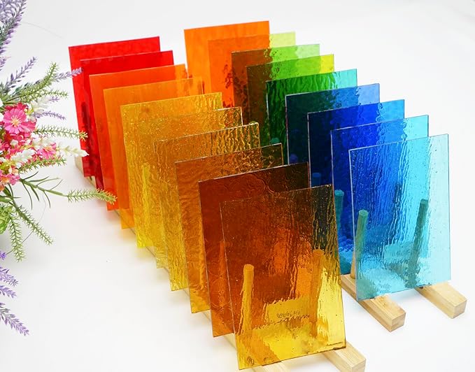 Lanyani 26 Sheets Transparent Stained Glass Sheets Packs - Image 4
