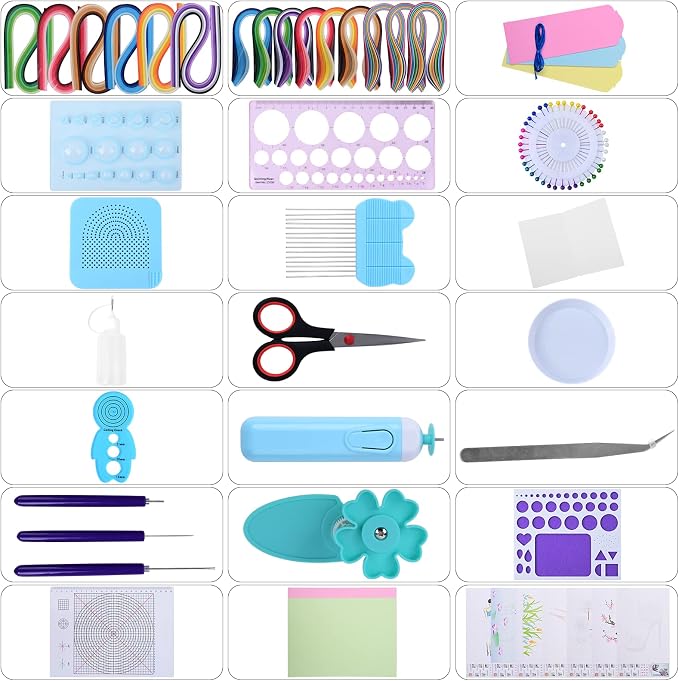 Quilling Kit with 1860 Paper Strips 39cm/54cm and Quilling Tools Like Quilling - Image 2