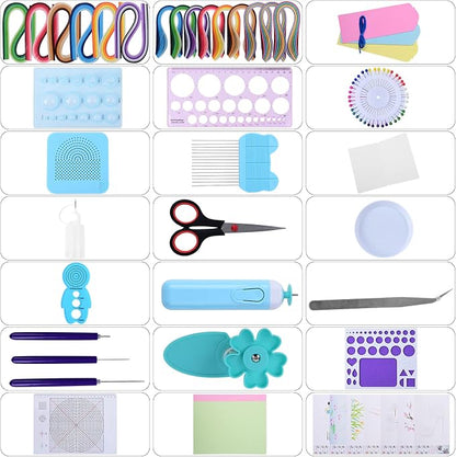 Quilling Kit with 1860 Paper Strips 39cm/54cm and Quilling Tools Like Quilling - Image 2