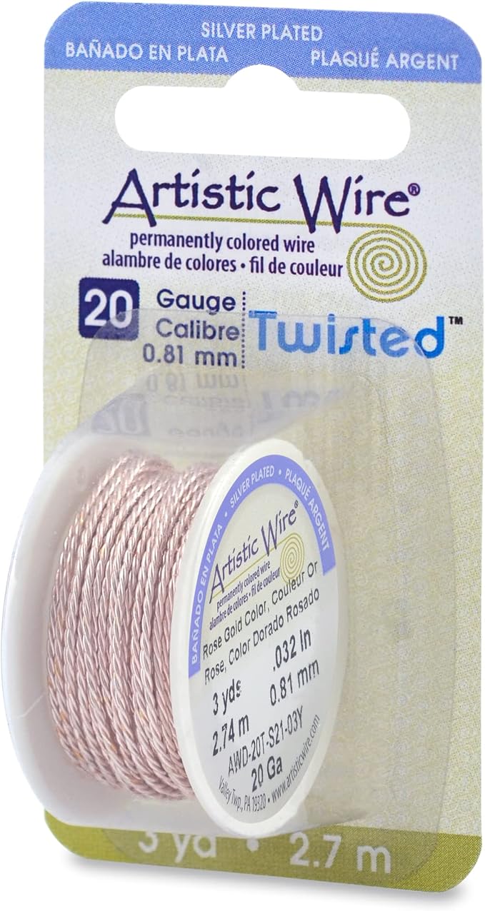 Artistic Wire, 20 Gauge / .81 mm Silver Plated Tarnish Resistant Colored Copper by Beadalon