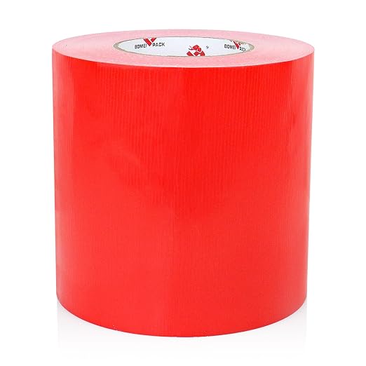 BOMEI PACK 6" Red Duct Tape, Wide Roll, 6 Inches x 60 Yards, 9 Mil Thick Heavy by BOMEIPACK