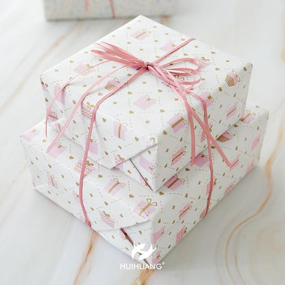 HUIHUANG 1/8 inch Blush Pink Satin Ribbon, 100 Yards Roll, Luxurious Double - Image 3