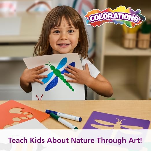 Colorations Garden Stencils, 12 Garden Designs, Made from Washable Plastic - Image 6