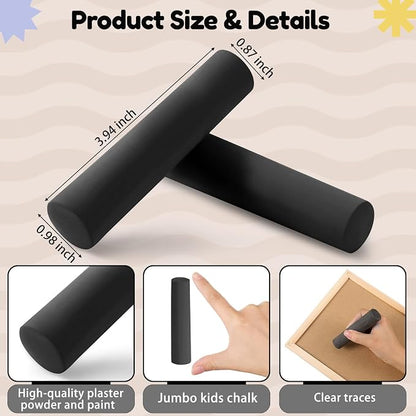 Fulmoon 40 Pcs Jumbo Sidewalk Chalk - Image 2