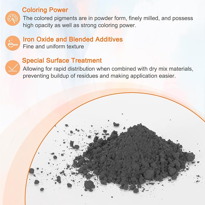 HARFINGTON Iron Oxide Powder Concrete Pigment 700 Mesh 3.5oz Iron Oxide Grout - Image 3