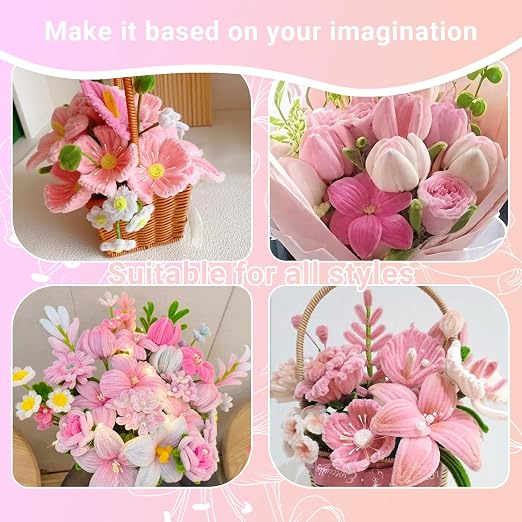 400 Pcs Pipe Cleaners Craft Kit and Craft Supplies Set, 4 Colors Chenille Stems - Image 5