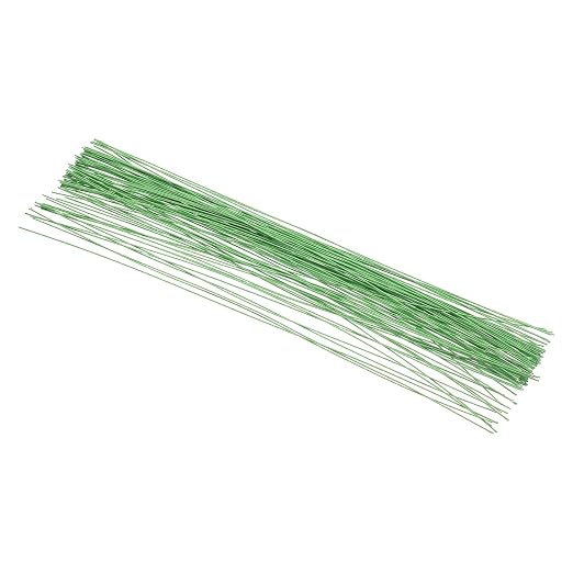PATIKIL 20 Gauge 16" Floral Stem Wire, Light Green by PATIKIL