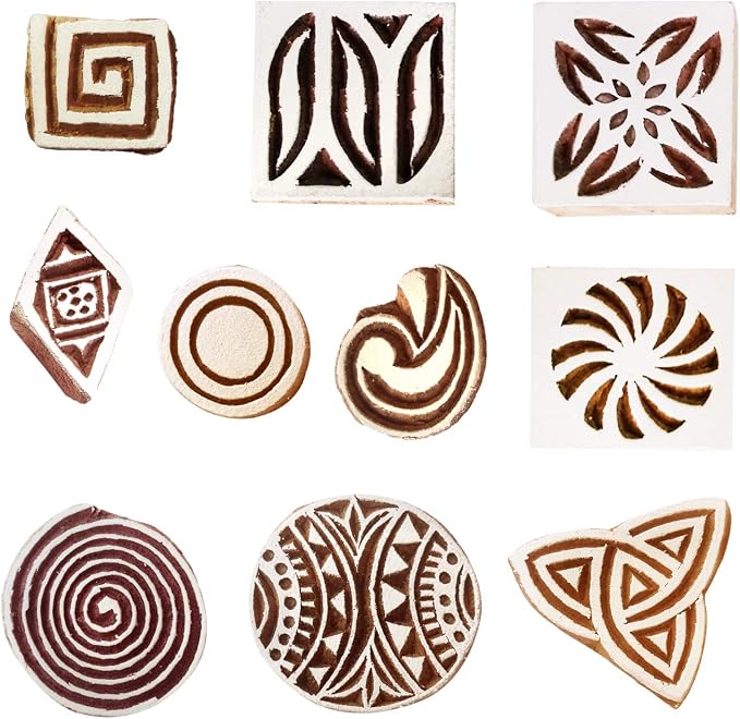 Royal Kraft Geometric Wooden Printing Stamps by RoyalKraft