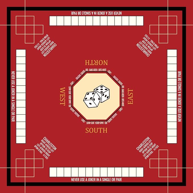 Mahjong Mat for Table 31.5''x31.5'', Mahjong Cloth Cover - Image 7