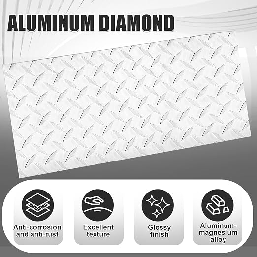 1pcs Diamond Plate Sheet Metal Heavy Duty Tread Aluminum Sheet Diamond Tread - Image 4