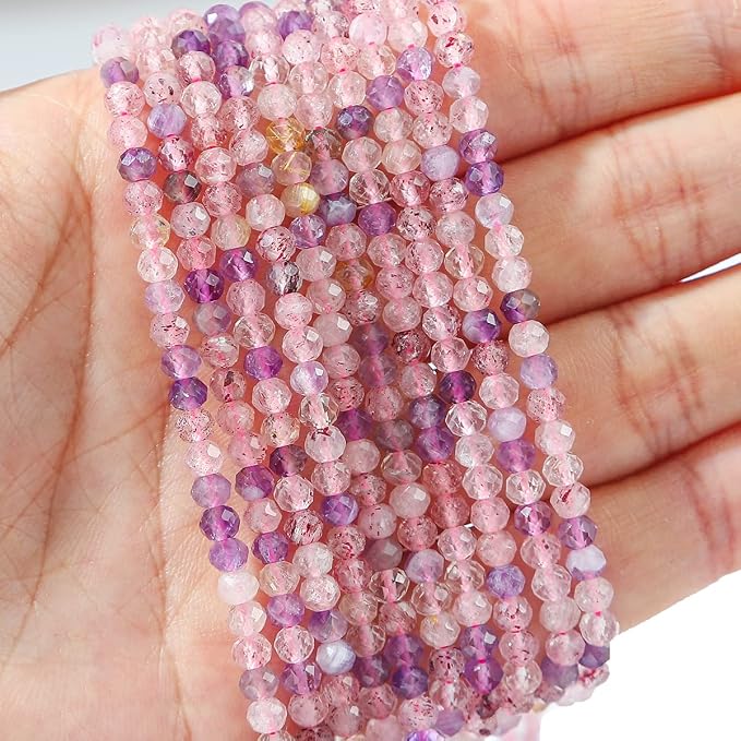 Natural Fluorite Beads 4x2mm 120pcs Faceted Rondelle Loose Semi Gemstone Beads - Image 3