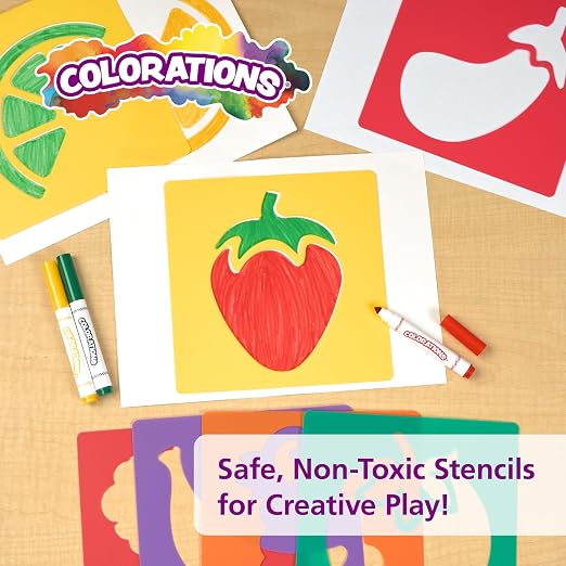 Colorations Fruit & Vegetable Shapes Stencils - Image 8