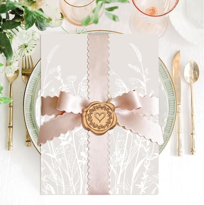 SWANGSA 50 Pack Vellum Jackets for 5x7 Invitations, Elegant White Wildflower - Image 5