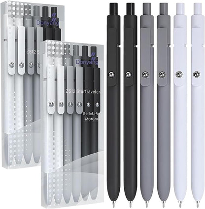 12PCS Gel Pens Black Ink Fine Point Pens by Donyang