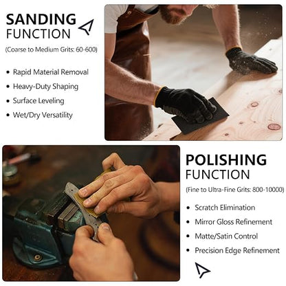 7000 Grit Sandpaper, 9 x 11 Inch Wet Dry Sand Paper Hand Abrasive Sanding Sheets - Image 5