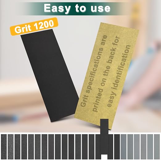 20PCS Sand Paper 1200 Grit Sandpaper Sheets, 9 x 3.6 Inch Wet Dry Sandpaper - Image 3
