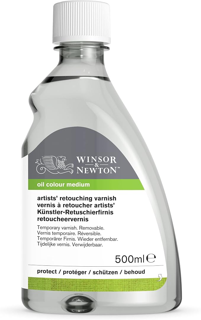 Winsor & Newton Professional Artists' Retouching Varnish, 500ml Bottle - Image 8
