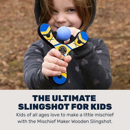 Mighty Fun! - Mischief Maker® Wooden Slingshot - Classic Series - Real Wood - Image 2