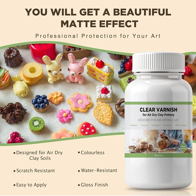 120ml Air Dry Clay Varnish - Image 2