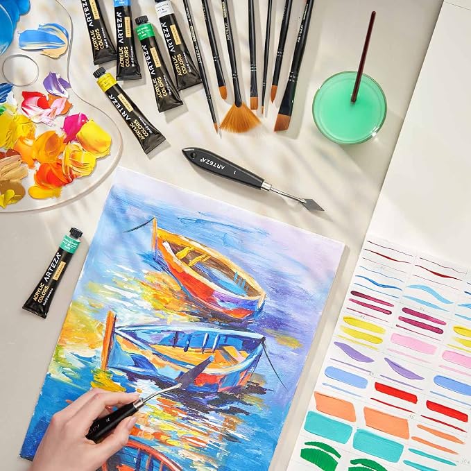 ARTEZA Canvas Boards for Painting, 11 x 14 Inches, Blank White Canvas Panels - Image 5