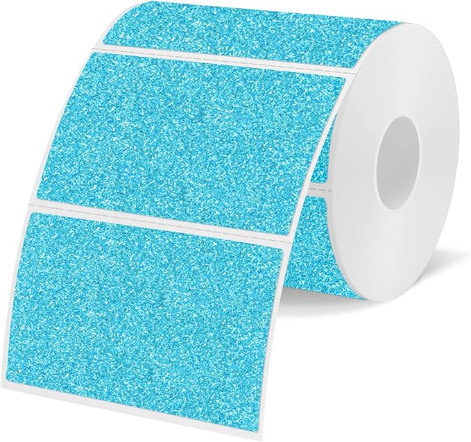 3x2 Inch Holographic Thermal Labels Stickers, Glitter Waterproof Direct Thermal by Unknown