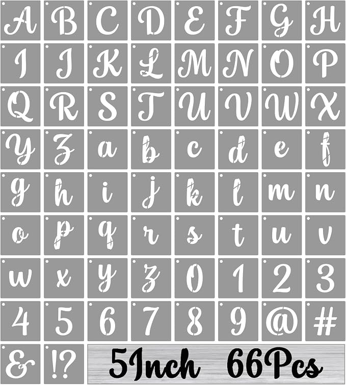 BAMIDELE 5 Inch Alphabet Letter Stencils by BAMIDELE