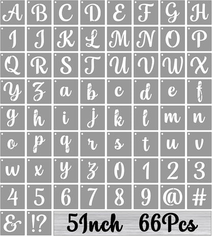 BAMIDELE 5 Inch Alphabet Letter Stencils by BAMIDELE