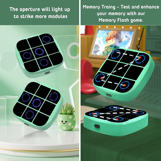 Tic-Tac-Toe Bolt Game, 4-in-1 Handheld Puzzle Games Console, Electronic - Image 4