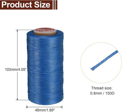 uxcell Flat Leather Sewing Waxed Thread, 270m / 295 Yards Polyester Wax String - Image 2