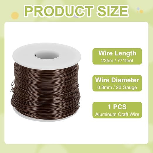 MECCANIXITY 20 Gauge Anodized Aluminum Craft Wire Bendable Bonsai Training Wire - Image 2
