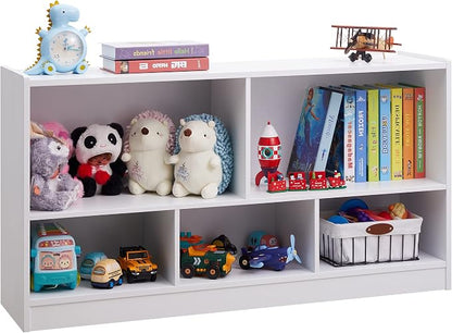 Toy Organizers and Storage, 5-Section Kids Bookshelf by TOYMATE