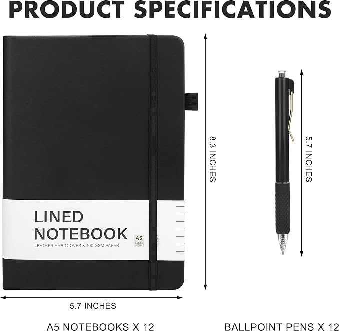 Aodaer 12 Set Lined Notebook Journals - Image 2