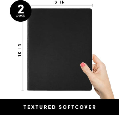 PAPERAGE Soft Cover Blank Journal Notebook, 2 Pack, 100 Pages, Large 7.5 inches - Image 2