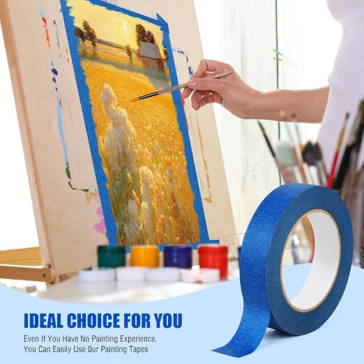 20 Rolls Blue Painters Tape Bulk Pack, Painter's Tape 1-inch × 55 yards - Image 6