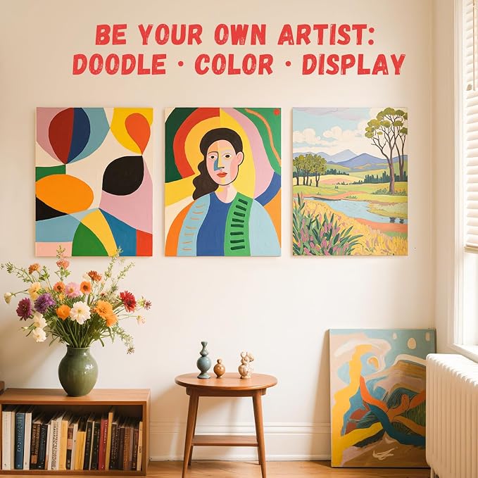 Simetufy 12 Pack 16x20 Inch Flat Canvas Panels Large Painting Canvas Boards - 8 - Image 9