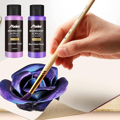 ABEIER Iridescent Acrylic Paint, 2 oz/60ml Bottles, Color-shifting, High - Image 5