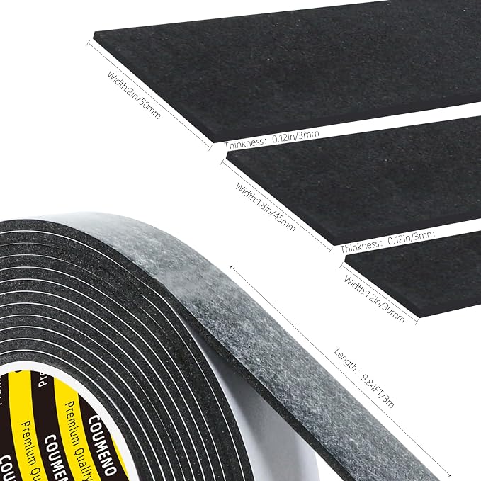 EVA Single-Sided Foam Tape, Single-Sided Sealing Strip Foam Pad Sponge Tape - Image 2