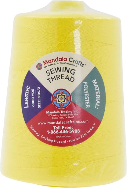 Mandala Crafts 4 Pack of Serger Threads Cones Spools - Image 3