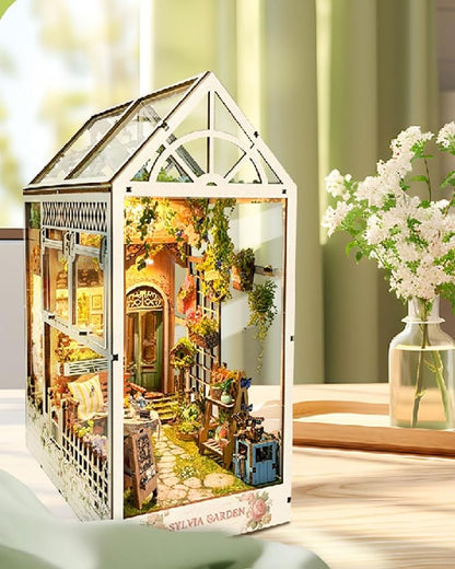 DIY Book Nook Kit, DIY Dollhouse Booknook Bookshelf Insert Decor, 3D Wooden - Image 7