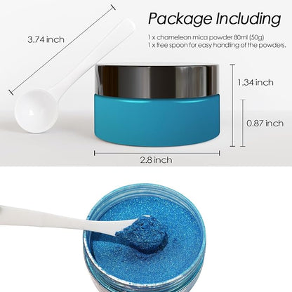 Ceya Highly Chameleon Mica Powder, 1.8oz/ 50g Abysmal Sea Chrome Powder - Image 4