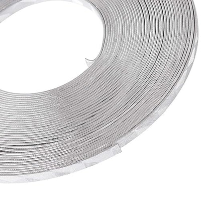 Fashewelry 32.8 Feet 5mm Aluminum Flat Artistic Wire Silver Bendable Metal - Image 3