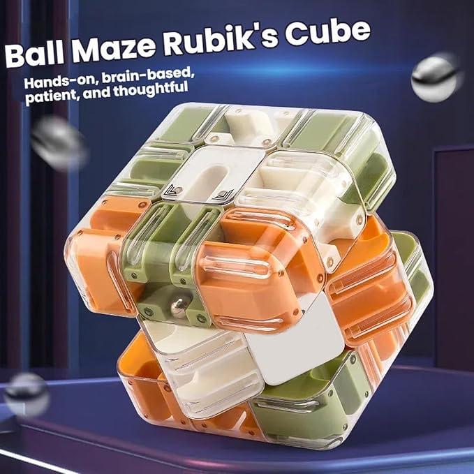 Large Labyrinth 3D Puzzle Maze Cube, 3D Magic Cube Maze Ball Puzzle, Engaging - Image 3