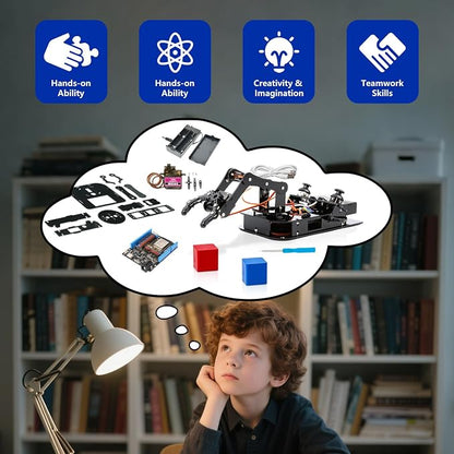 4DOF Robotic Arm Kit for Kids Compatible - Image 5