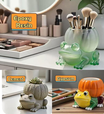 Animal Resin Molds Silicone 3D Cute Frog Epoxy Resin Plaster Candle Holder Wax - Image 5