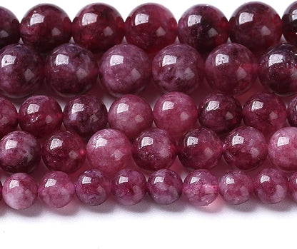 76PCS 10MM Natural Stone Kunzite Purple Jade Beads Round Loose Beads by Unknown