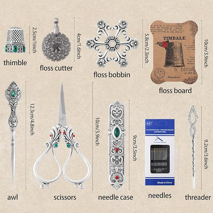 NOTIONSLAND Vintage Embroidery Scissors Kit, Stainless Steel Sewing Tools - Image 2